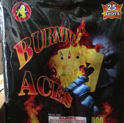 Burning Aces 25 Shot Cake