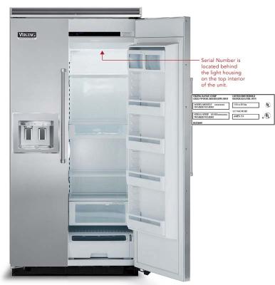 Viking 42 deals built in refrigerator