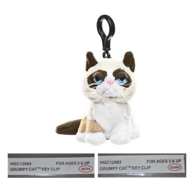 Grumpy Cat 4” Key Clip.  Red circle indicates location of batch number on the sewn-in-label.