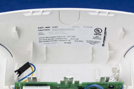 ELM or ELM2 appears on the label inside the fixture’s housing.