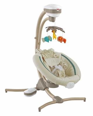 Fisher price blush safari cradle store and swing