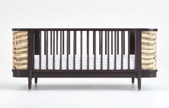 Black and natural top crib