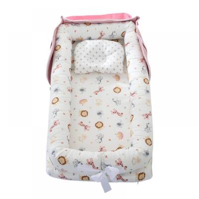 Recalled Style Life Eleven Portable Baby Loungers in the Pattern of Pink/Blue Zoo Animals