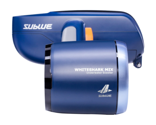 Recalled Sublue Mix Underwater Scooter with “Whiteshark Mix” label