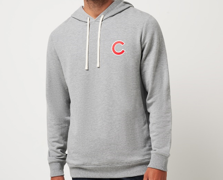 Recalled Men’s Heather Gray Cloud Hoodie with “Chicago Cubs” Logo