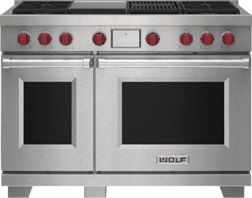 Recalled Wolf Dual Fuel range with infrared griddle (front)