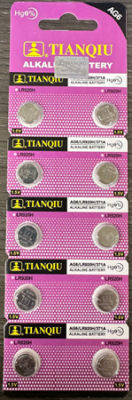 TIANQIU AG6 Alkaline Button Cell Batteries Pack (front)