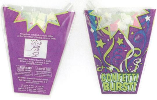 Recalled DesignWare® Confetti Burst labels