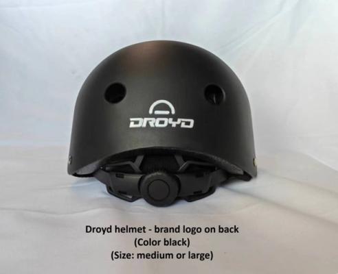 Recalled Droyd helmet – back view with logo