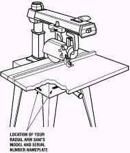 New craftsman deals radial arm saw