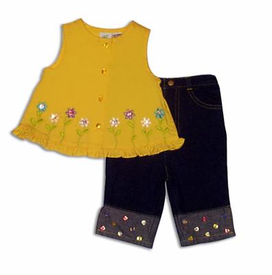 Recalled Greendog® girl's capri pant and shirt set