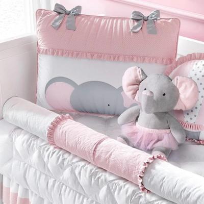 召回 11 件套粉色小象和气球婴儿床床上用品套装，122473