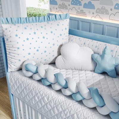 召回 6 件套蓝色编织星空婴儿床床上用品套装，156410