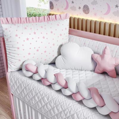 召回 6 件套粉色编织星空婴儿床床上用品套装，156101