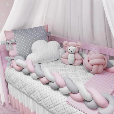 召回 9 件套粉色编织波尔卡婴儿床床上用品套装，103885