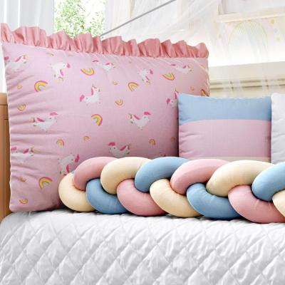 召回 9 件套粉色独角兽编织婴儿床床上用品套装，145125