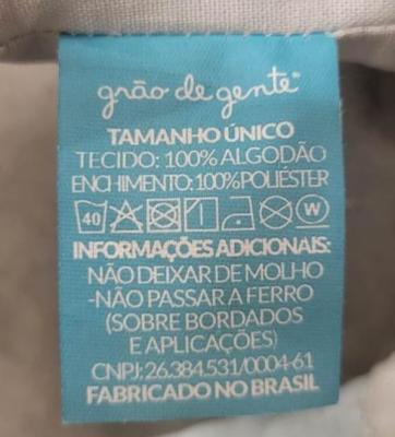 布套上缝有“Grão de gente”标签