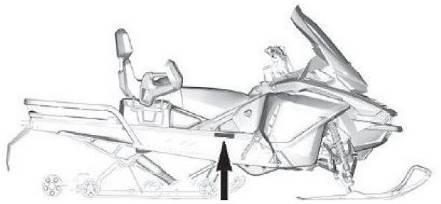 The (VIN) Vehicle Identification Number location in the right side of the tunnel underneath the seat location