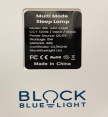 Model number printed on base of the recalled lamp