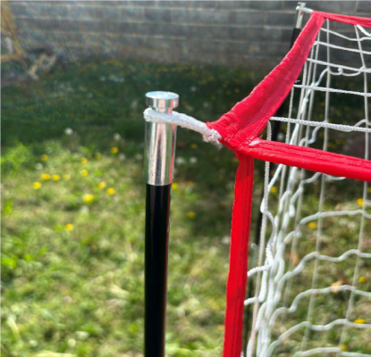 Sport Nets Portable 4x8 Soccer Goal Metal Tip at Top of Post