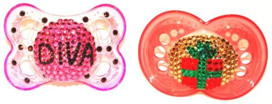 Recalled Pacifiers decorated with Swarovski crystals