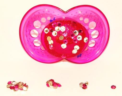 Recalled Pacifier decorated with Swarovski crystals