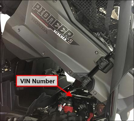 Location of Name Plate and VIN Number