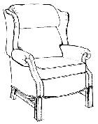 Drawing of Recalled High-Leg Recliner Chair