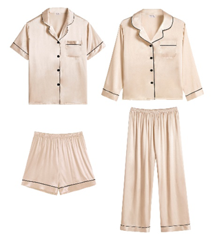 Discontinued champagne two-piece pajama sets