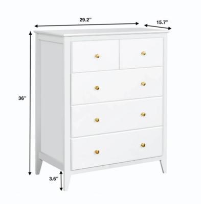 Recalled Sejov five-drawer dresser in white