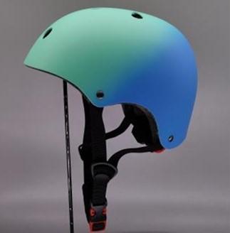 Recalled Wemfg Children’s Multi-Purpose Bike Helmet – green and blue