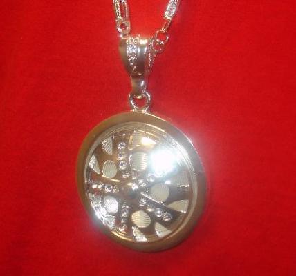 Recalled Children's Spinning Wheel-Metal Necklace