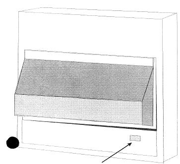 Location of label on Recalled Zenith analog projection television