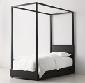 Recalled RH Callum canopy bed – washed black