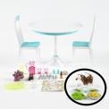 Recalled Barbie® Table and Chairs Kitchen Playset (lead paint on dog, chip platter, dinner plates)