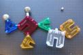 Magnets and pieces from recalled Magnetix Magnetic Building Set