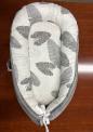 Momaid Infant Lounger in Banana Gray Leaf