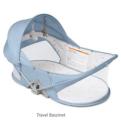 Recalled travel bassinet in blue with canopy