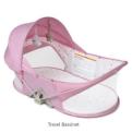 Recalled travel bassinet in pink with canopy