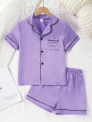 Recalled SHEIN EVRYDAY Kids Children’s Pajama Set - purple