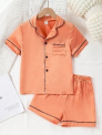 Recalled SHEIN EVRYDAY Kids Children’s Pajama Set - orange