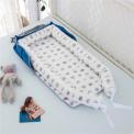 Recalled Style Life Eleven Portable Baby Loungers in the Pattern of Blue/White Crowns