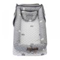 Recalled Style Life Eleven Portable Baby Loungers in the Pattern of Gray/Brown Crowns