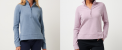 Recalled Women’s Chance Encounter Half-Zip Sweatshirts in Heather Copen Blue and Heather Mauve Shadows