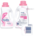 Recalled Woolite Delicates detergent, 50-fluid-ounces and location of lot code and SKU