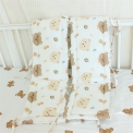 Recalled Padded Crib Bumper in the Color of Teddy Bear