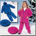 Recalled two-piece fleece pant set with long waist drawstring on jacket