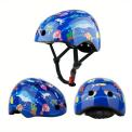 Recalled kids' bike helmet – blue with a sea world print