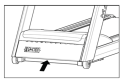 Location on recalled treadmill of serial number  