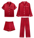 Recalled Red 1 Satin Two-Piece Pajama Sets